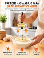 BATIDOR SEMIAUTOMATICO DE ACERO INOXIDABLE | MEZCLA MAS RÁPIDO, CON MENOS ESFUERZO Y SIN ELECTRICIDAD.